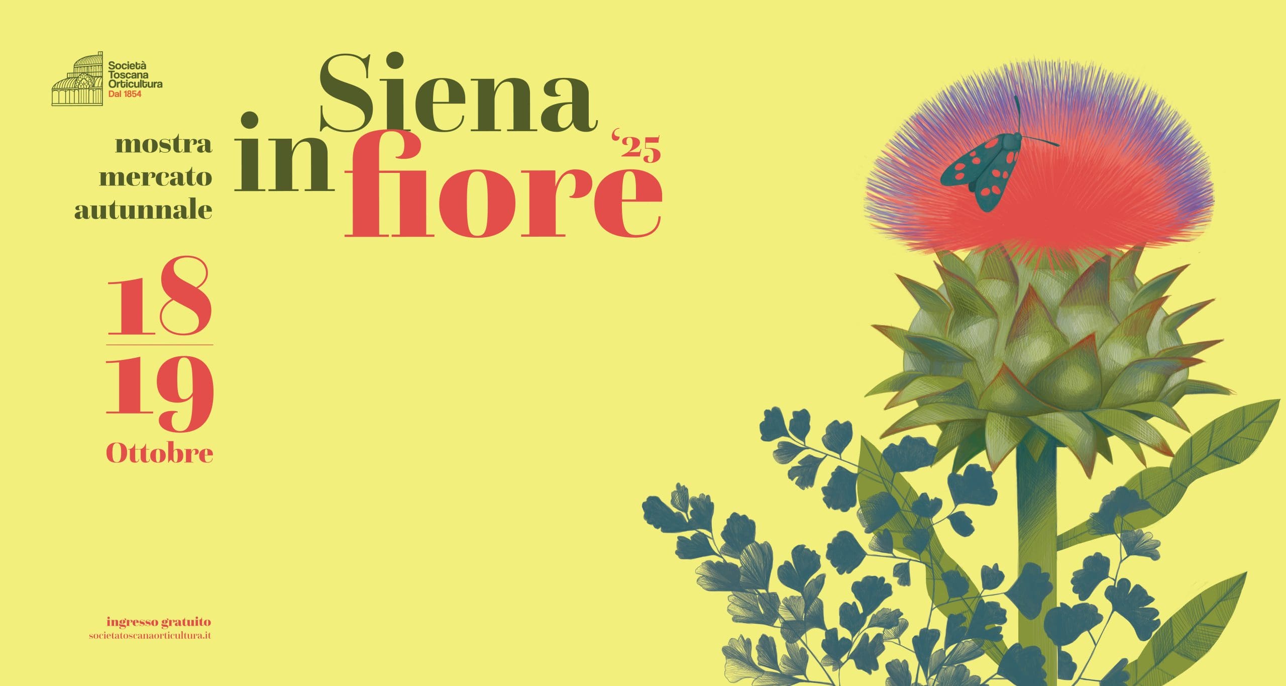 Mostra mercato primaverile Siena in fiore 2024 dal 10 al 12 maggio.